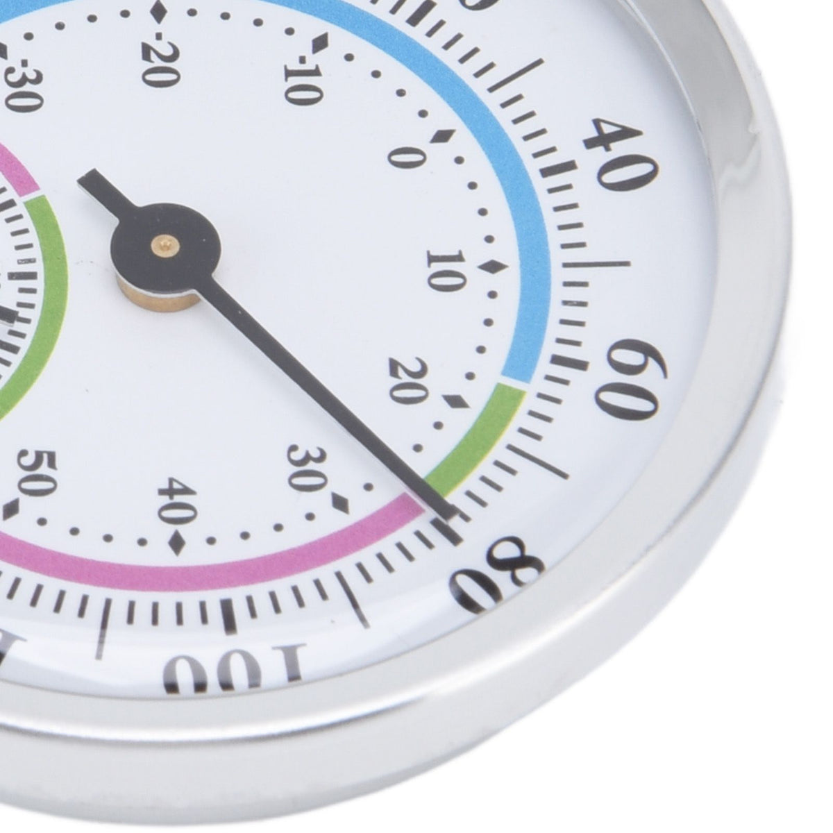 Mini Indoor Thermometer Hygrometer 2 in 1 Compact Structure Clear Scale Silver Humidity Monitor Gauge for Greenhouses