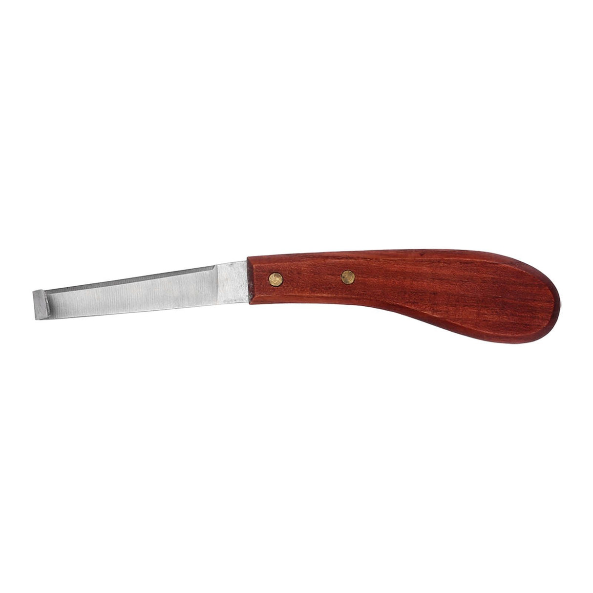 Horse Hoof Knife Hoof Trimming Tool with Wooden Handle Stainless Steel Blade for Farm Single Edged Left Hand