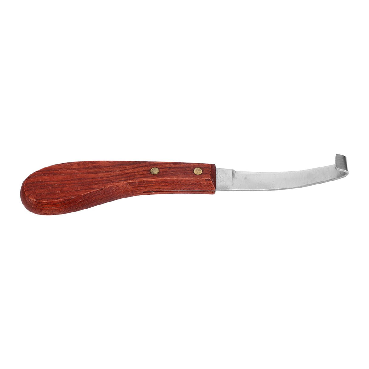 Horse Hoof Knife Hoof Trimming Tool with Wooden Handle Stainless Steel Blade for Farm Single Edged Right Hand