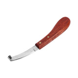 Horse Hoof Knife Hoof Trimming Tool with Wooden Handle Stainless Steel Blade for Farm Single Edged Right Hand