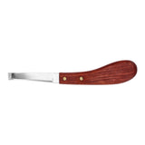 Horse Hoof Knife Hoof Trimming Tool with Wooden Handle Stainless Steel Blade for Farm Single Edged Right Hand - Extra Image