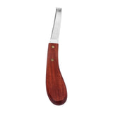 Horse Hoof Knife Hoof Trimming Tool with Wooden Handle Stainless Steel Blade for Farm Single Edged Right Hand