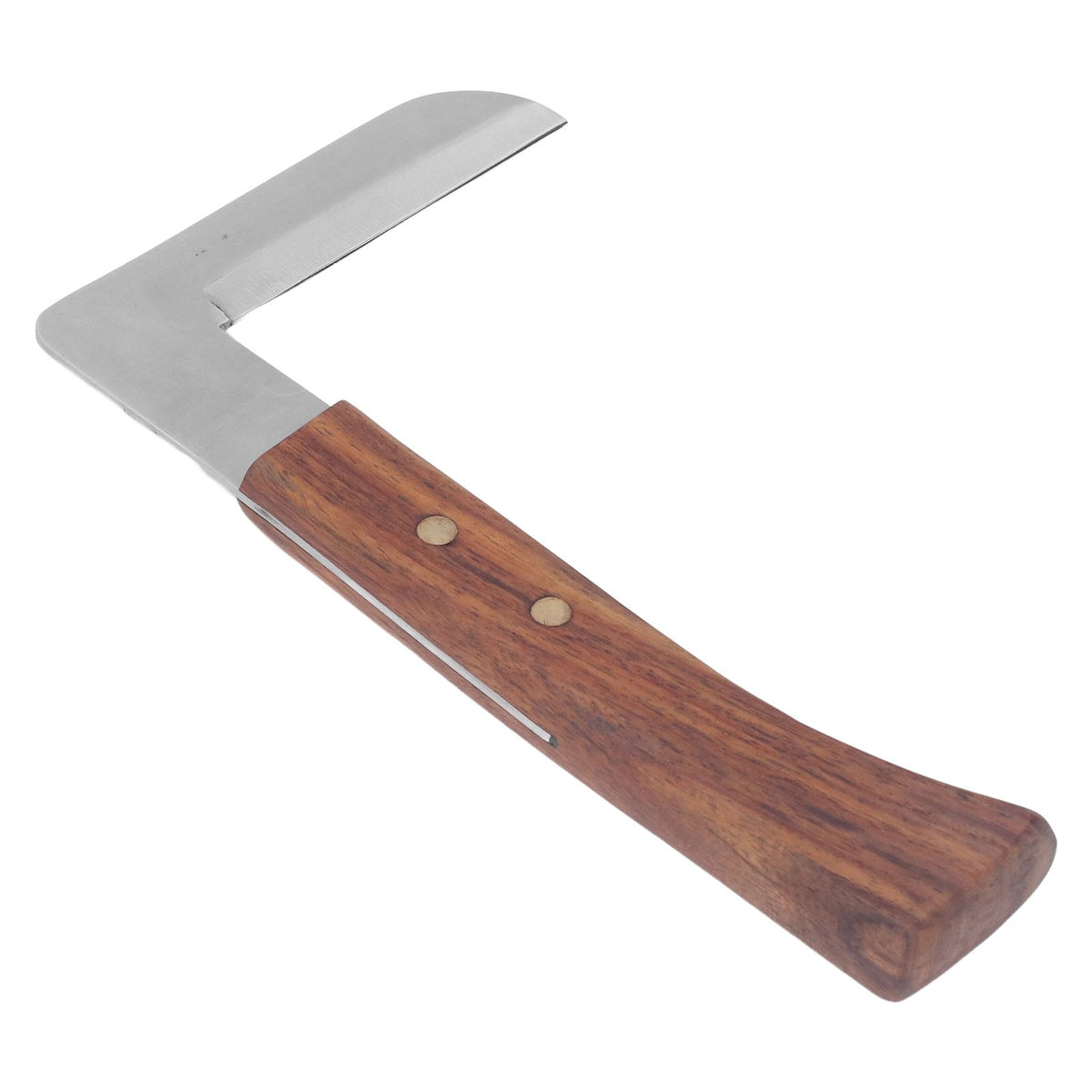 Steel L Shape Hoof Knife Ergonomic Curved Handle Hoof Trimming Tool for Farm Horse Single Blade On Left Hand