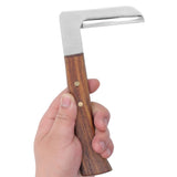 Steel L Shape Hoof Knife Ergonomic Curved Handle Hoof Trimming Tool for Farm Horse Single Blade On Left Hand - 45-Degree Angle