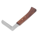 Steel L Shape Hoof Knife Ergonomic Curved Handle Hoof Trimming Tool for Farm Horse Single Blade On Left Hand