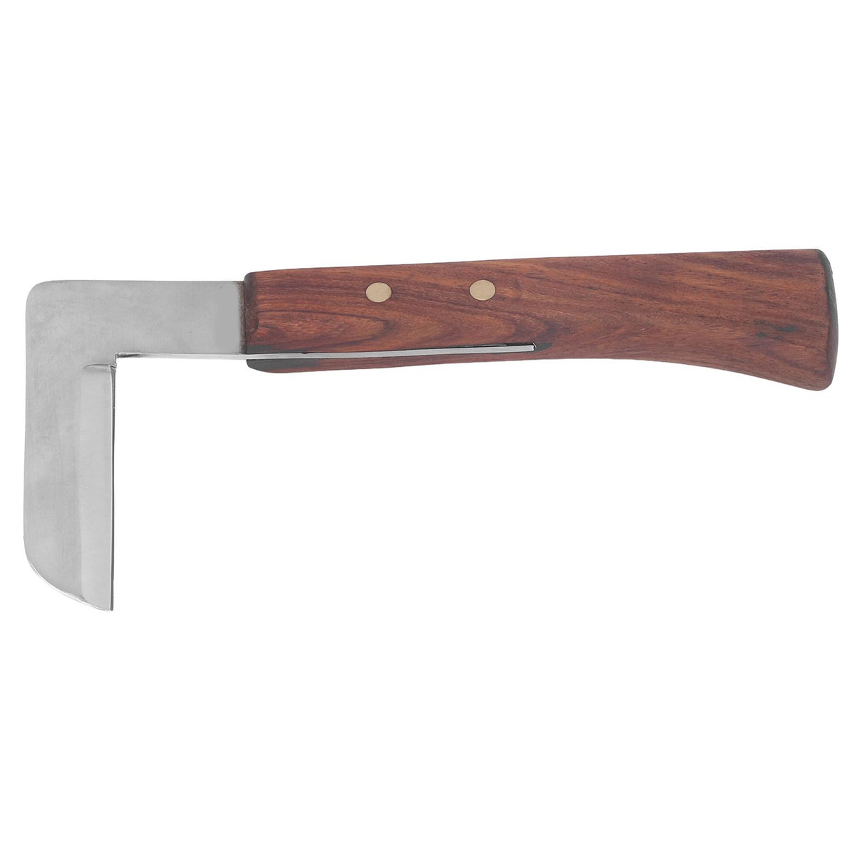 Steel L Shape Hoof Knife Ergonomic Curved Handle Hoof Trimming Tool for Farm Horse Single Blade On Right Hand
