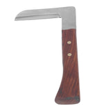 Steel L Shape Hoof Knife Ergonomic Curved Handle Hoof Trimming Tool for Farm Horse Single Blade On Right Hand - 45-Degree Angle