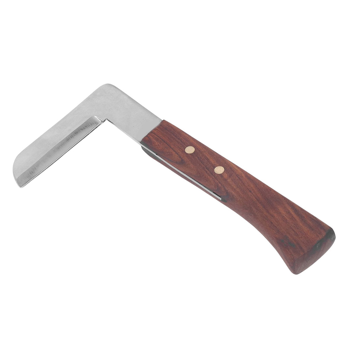 Steel L Shape Hoof Knife Ergonomic Curved Handle Hoof Trimming Tool for Farm Horse Single Blade On Right Hand