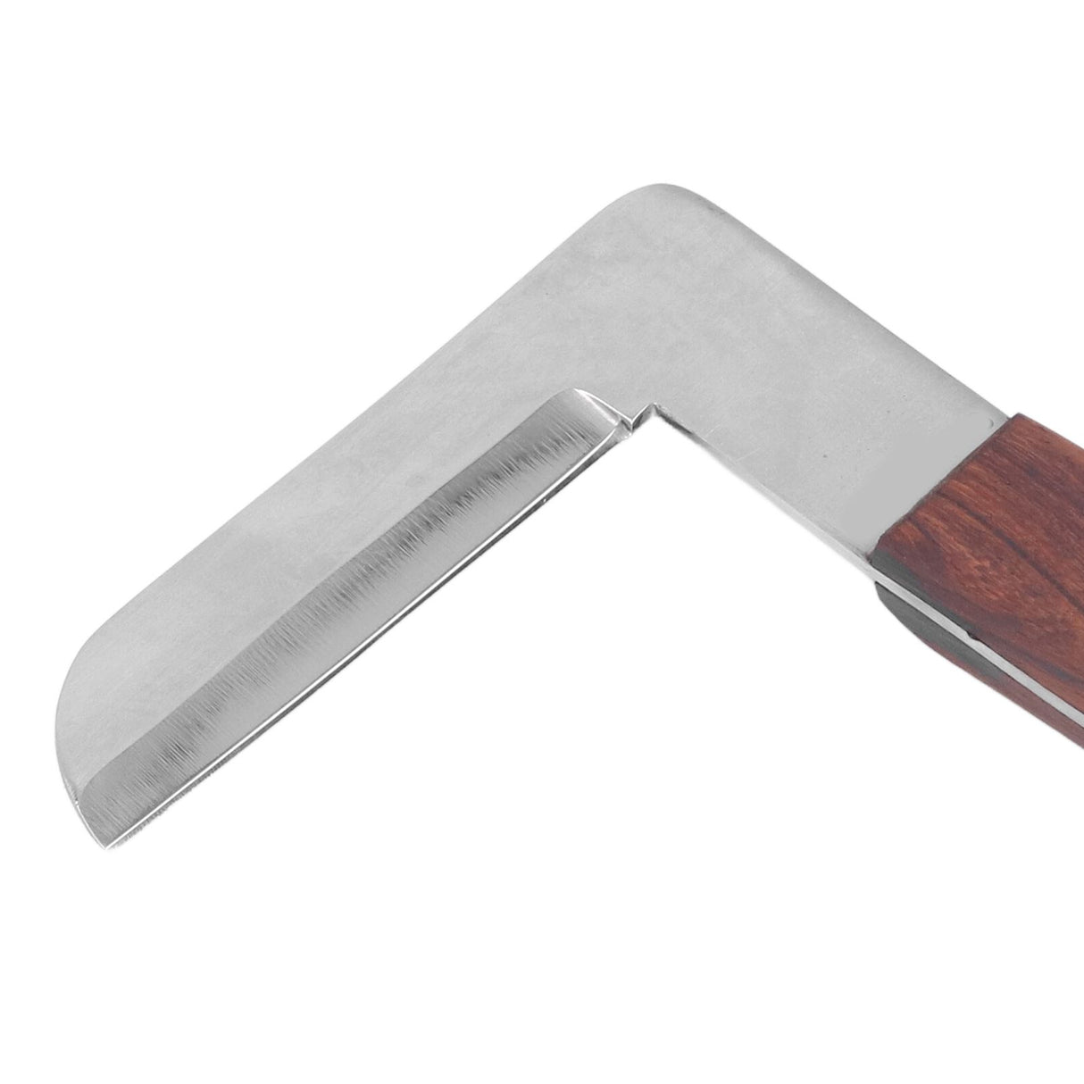 Steel L Shape Hoof Knife Ergonomic Curved Handle Hoof Trimming Tool for Farm Horse Single Blade On Right Hand
