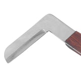Steel L Shape Hoof Knife Ergonomic Curved Handle Hoof Trimming Tool for Farm Horse Single Blade On Right Hand