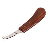Steel Hoof Knife with Wooden Handle Pointed Cattle Livestock Hand Hoof Trimming Tool for FarmRight Hand