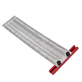 T Rule Stainless Steel Silver Scribing Ruler Woodworking Measuring Tool Positioning Gauge 12in - 45-Degree Angle