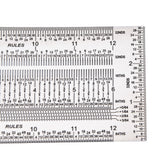 T Rule Stainless Steel Silver Scribing Ruler Woodworking Measuring Tool Positioning Gauge 12in - Extra Image