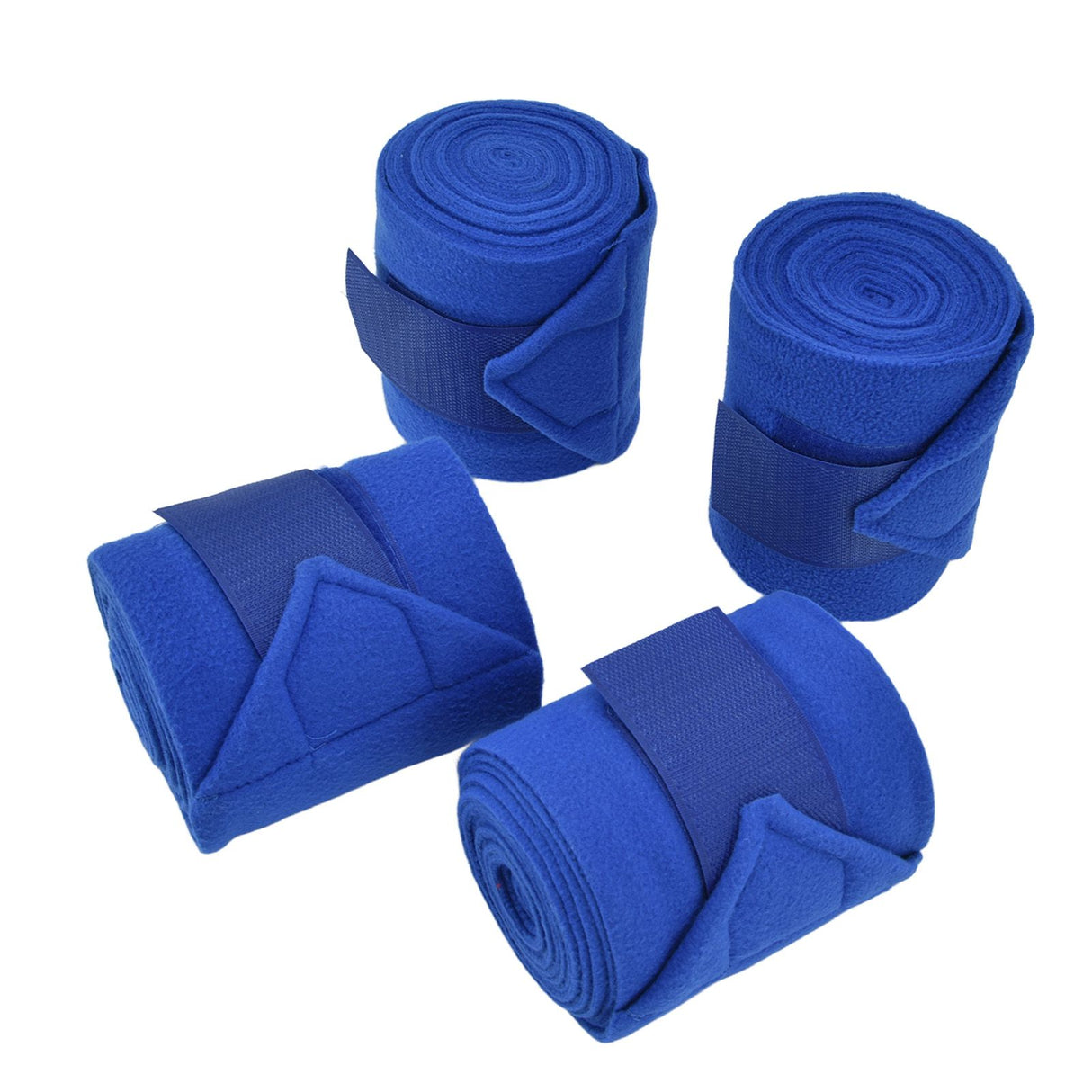 4Pcs Horse Leg Warp Hoop and Loop Fastener Guard Soft Polyester Set Kit for Dog Cow Cat Blue