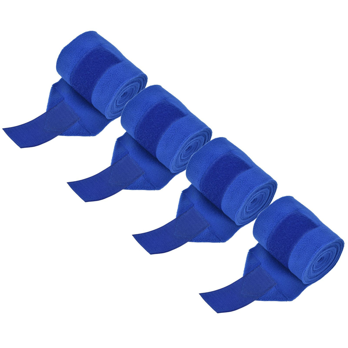 4Pcs Horse Leg Warp Hoop and Loop Fastener Guard Soft Polyester Set Kit for Dog Cow Cat Blue