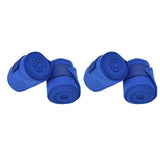 4Pcs Horse Leg Warp Hoop and Loop Fastener Guard Soft Polyester Set Kit for Dog Cow Cat Blue - Top-Down View