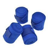 4Pcs Horse Leg Warp Hoop and Loop Fastener Guard Soft Polyester Set Kit for Dog Cow Cat Blue - 45-Degree Angle