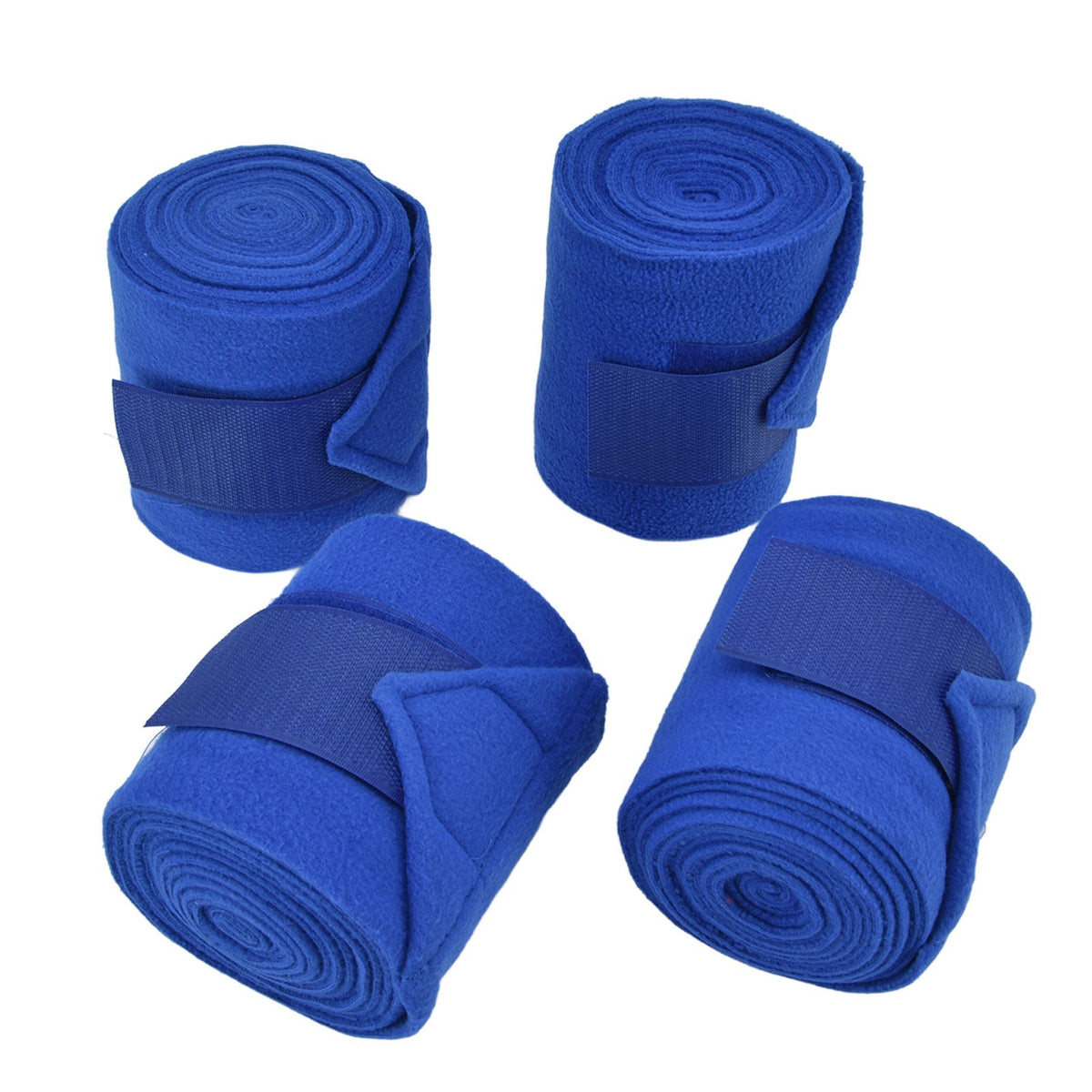 4Pcs Horse Leg Warp Hoop and Loop Fastener Guard Soft Polyester Set Kit for Dog Cow Cat Blue