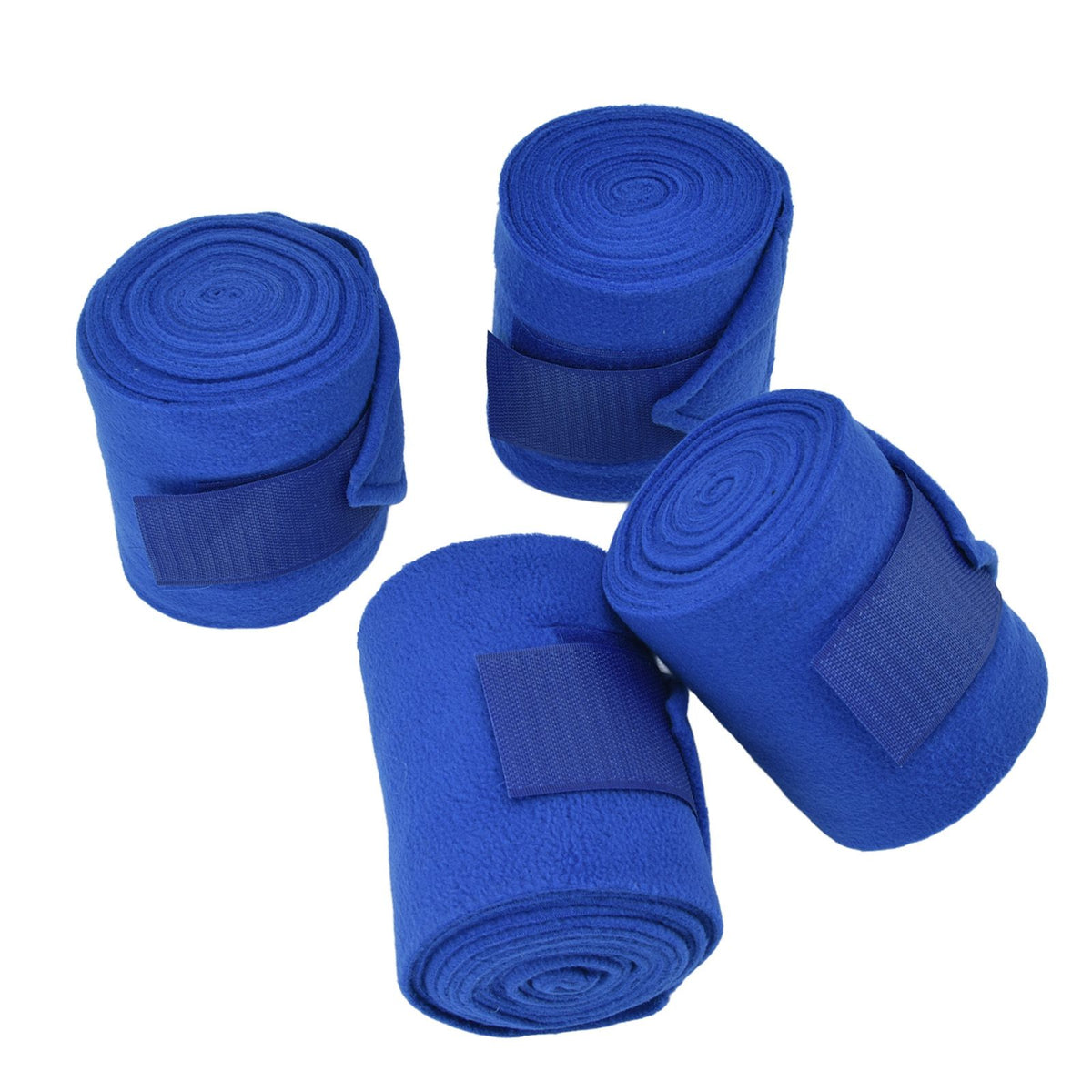 4Pcs Horse Leg Warp Hoop and Loop Fastener Guard Soft Polyester Set Kit for Dog Cow Cat Blue