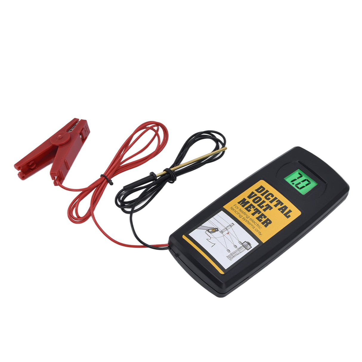Electric Fence Voltage Meter 9.9KV LCD Digital Display Voltage Tester with Backlight 200‑9900V