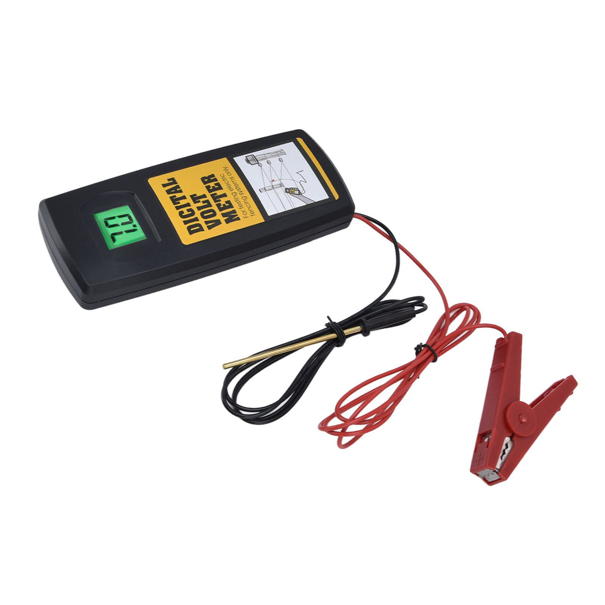 Electric Fence Voltage Meter 9.9KV LCD Digital Display Voltage Tester with Backlight 200‑9900V