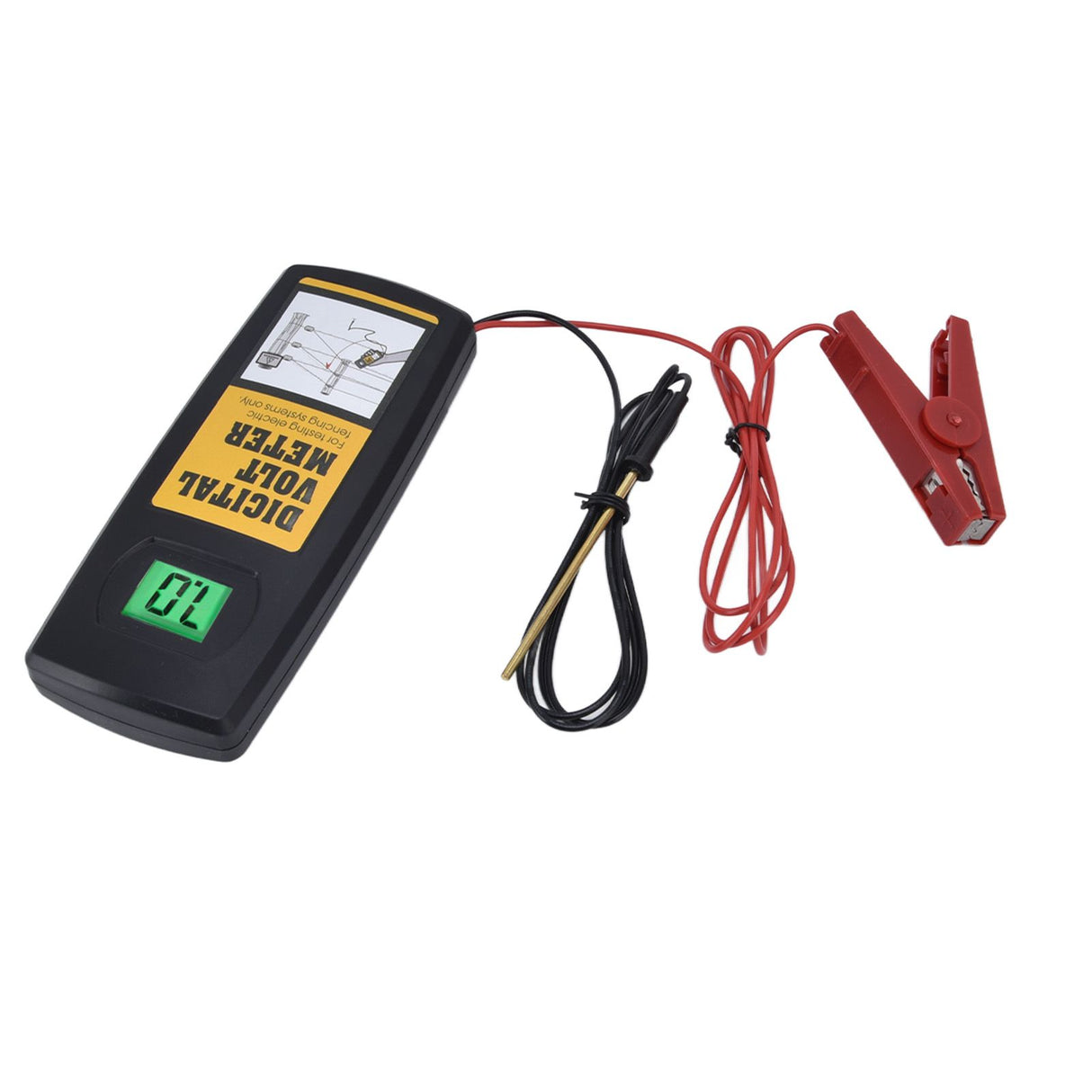 Electric Fence Voltage Meter 9.9KV LCD Digital Display Voltage Tester with Backlight 200‑9900V