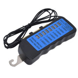 12KV Neon Fence Voltage Tester 2000 to 12000V 8 Neon Indicator Lights Waterproof Fence Tester for Farms - Front View