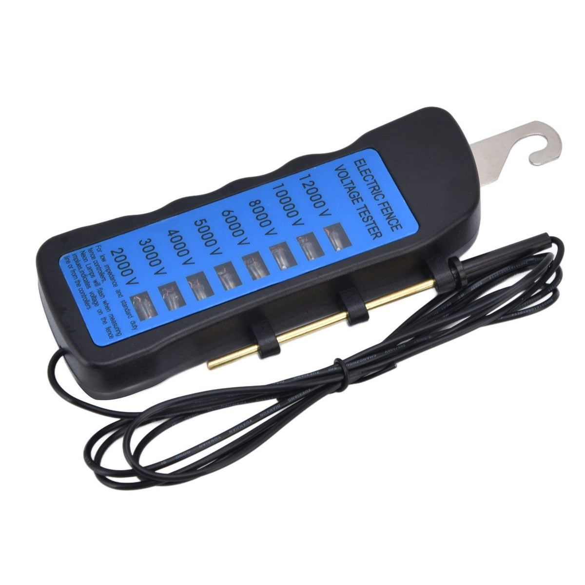 12KV Neon Fence Voltage Tester 2000 to 12000V 8 Neon Indicator Lights Waterproof Fence Tester for Farms