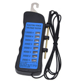 12KV Neon Fence Voltage Tester 2000 to 12000V 8 Neon Indicator Lights Waterproof Fence Tester for Farms - Top-Down View