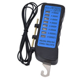 12KV Neon Fence Voltage Tester 2000 to 12000V 8 Neon Indicator Lights Waterproof Fence Tester for Farms - 45-Degree Angle