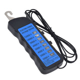 12KV Neon Fence Voltage Tester 2000 to 12000V 8 Neon Indicator Lights Waterproof Fence Tester for Farms - Low Angle