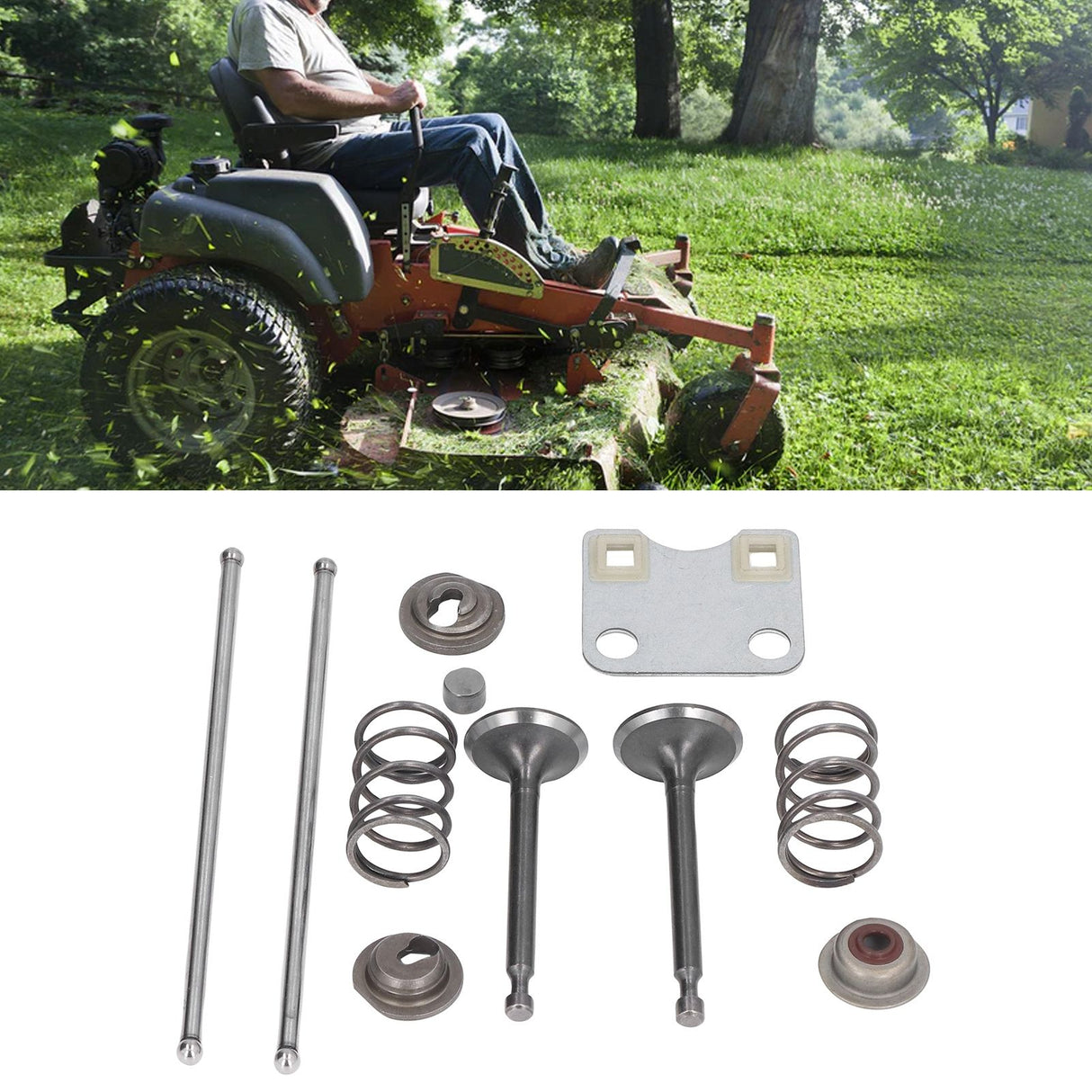 Valve Plate Protection Cover Valve Spring Set Lawn Mower Accessories 14791‑ZE1‑010 for GX160 GX200 5.5HP 6.5HP Engine