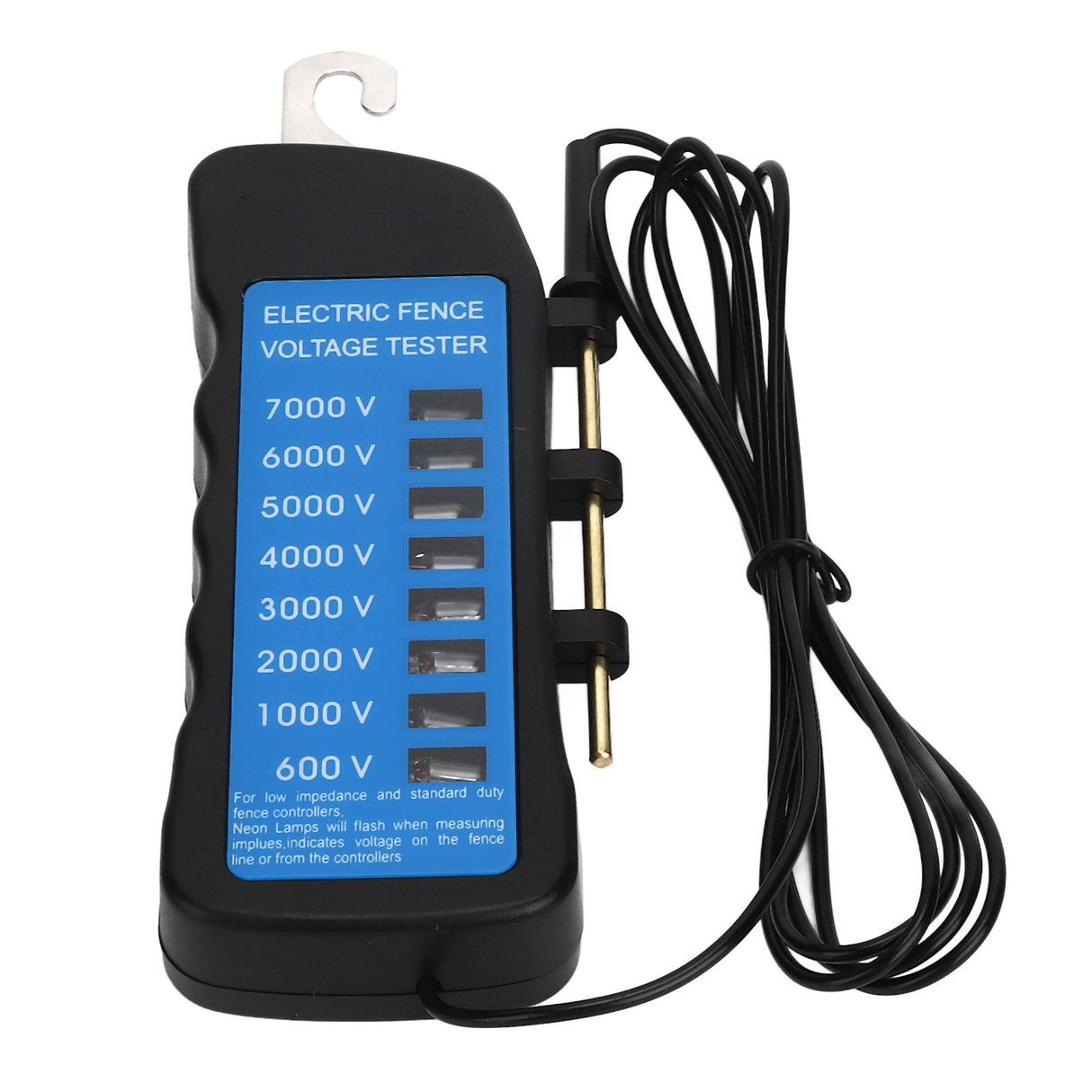 Electric Fence Tester Multi Light Voltage Detection Portable for Farm Supply Fencing ABS 7000V