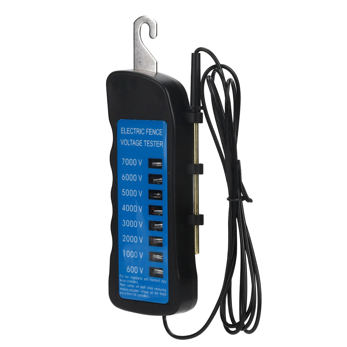Electric Fence Tester Multi Light Voltage Detection Portable for Farm Supply Fencing ABS 7000V