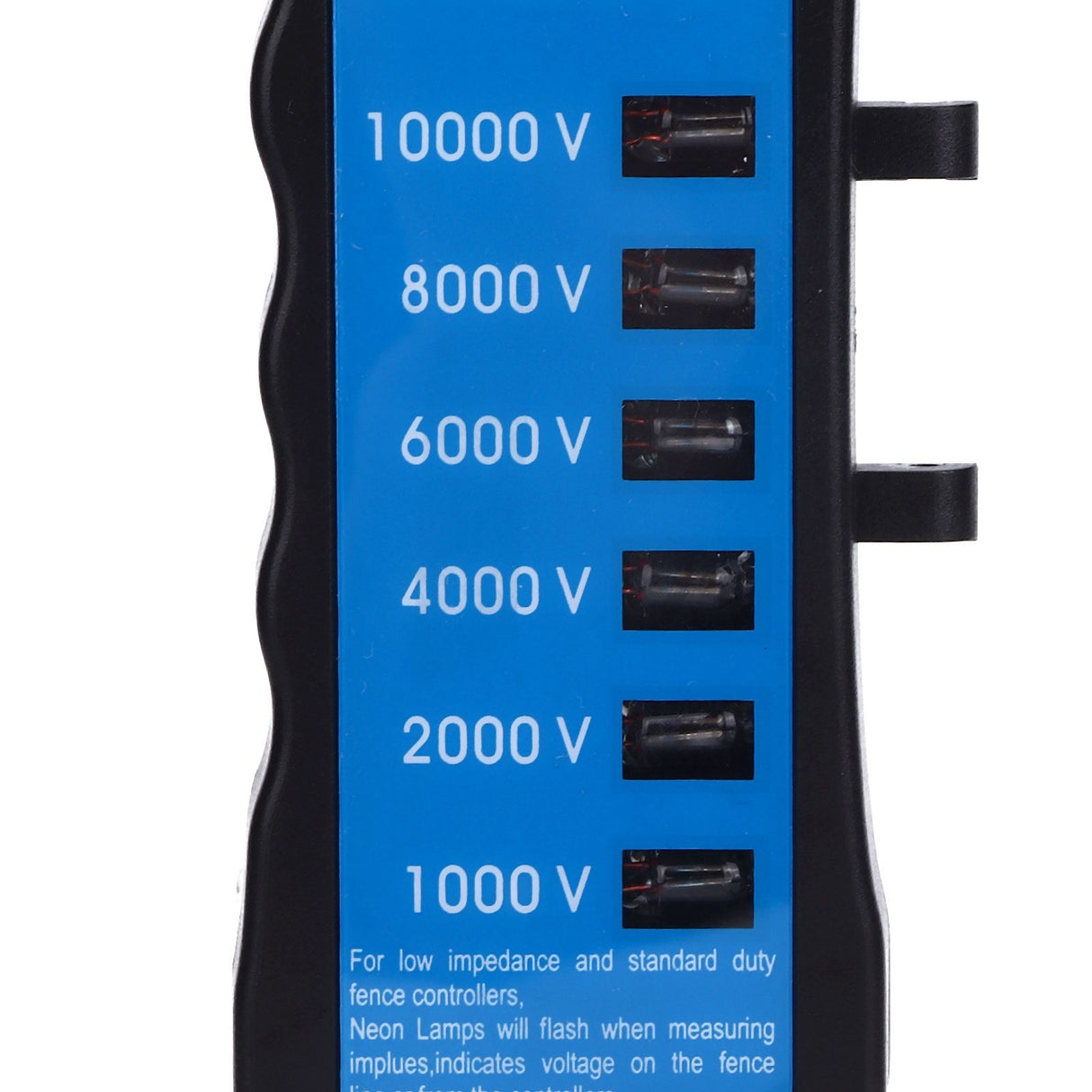Electric Fence Tester Voltage Meter 10000V Waterproof Portable Tool with 6pcs Light for Farm