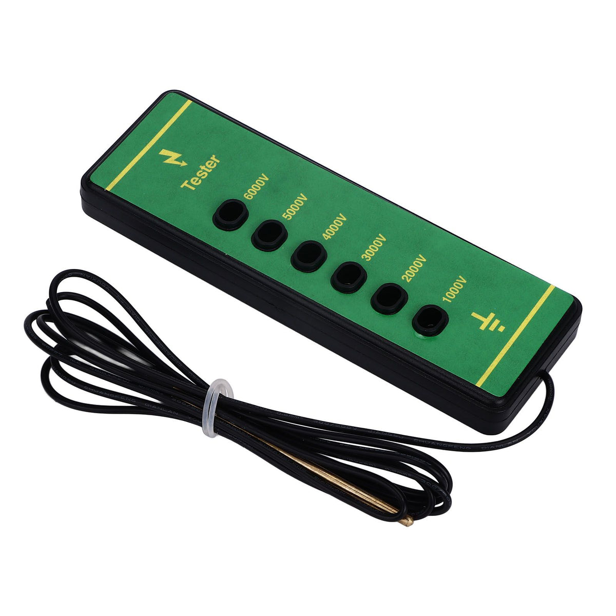 Electric Fence Voltage Tester 6 Indicator Light Maximum 6000V Animal Fence Fault Finder for Farms Livestock Enclosures
