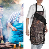 BBQ Apron Oxford Cloth Lightweight Kitchen Chef Grilling Apron for BBQ Grilling Cooking Reed Color