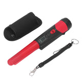 Metal Detector Professional High Sensitivity Portable Handheld Metal Detector with LCD Display Flashlight Function Red - Front View