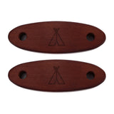 2pcs Wooden Tent Rope Buckle 8mm Windproof Rope Buckle Rope Adjustment Accessories for Camping