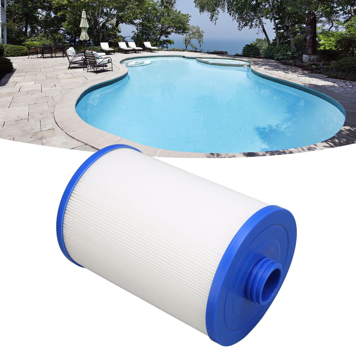Male Thread G1 1/2 Pool Filter PP Children's SPA Filter Element Replacement for Pleatco PWW50L