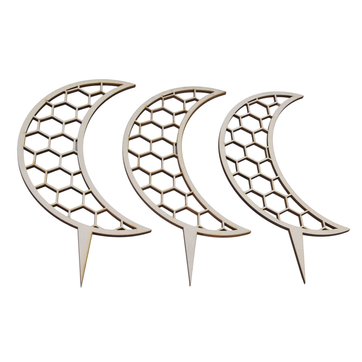 3 Pcs Vines Climbing Support Unique Design Composite Wood 30cm Flower Climbing Rack for Plant Modeling Moon Style