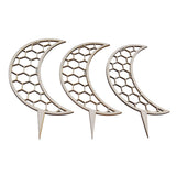 3 Pcs Vines Climbing Support Unique Design Composite Wood 30cm Flower Climbing Rack for Plant Modeling Moon Style