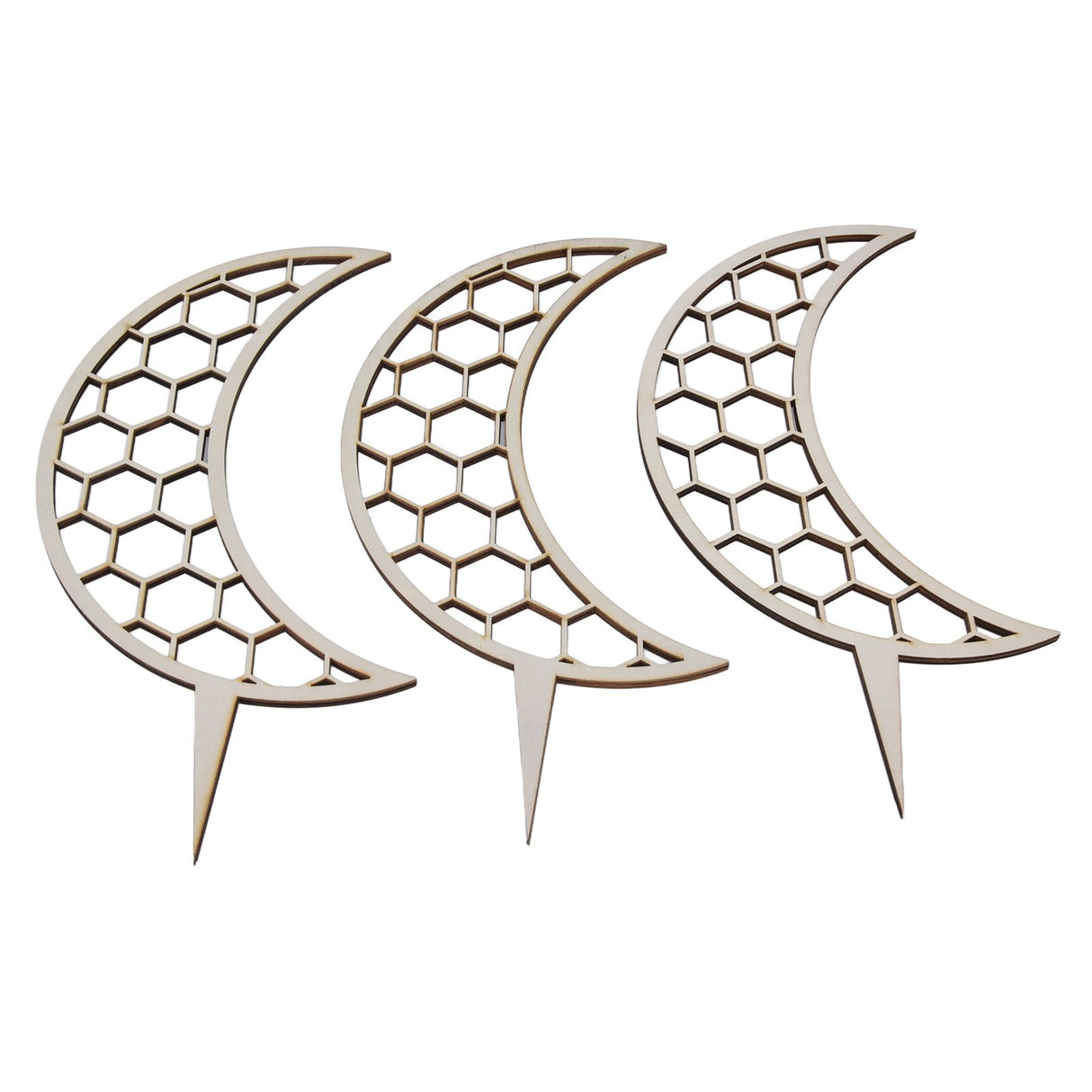 3 Pcs Vines Climbing Support Unique Design Composite Wood 30cm Flower Climbing Rack for Plant Modeling Moon Style