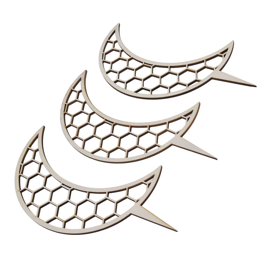 3 Pcs Vines Climbing Support Unique Design Composite Wood 30cm Flower Climbing Rack for Plant Modeling Moon Style