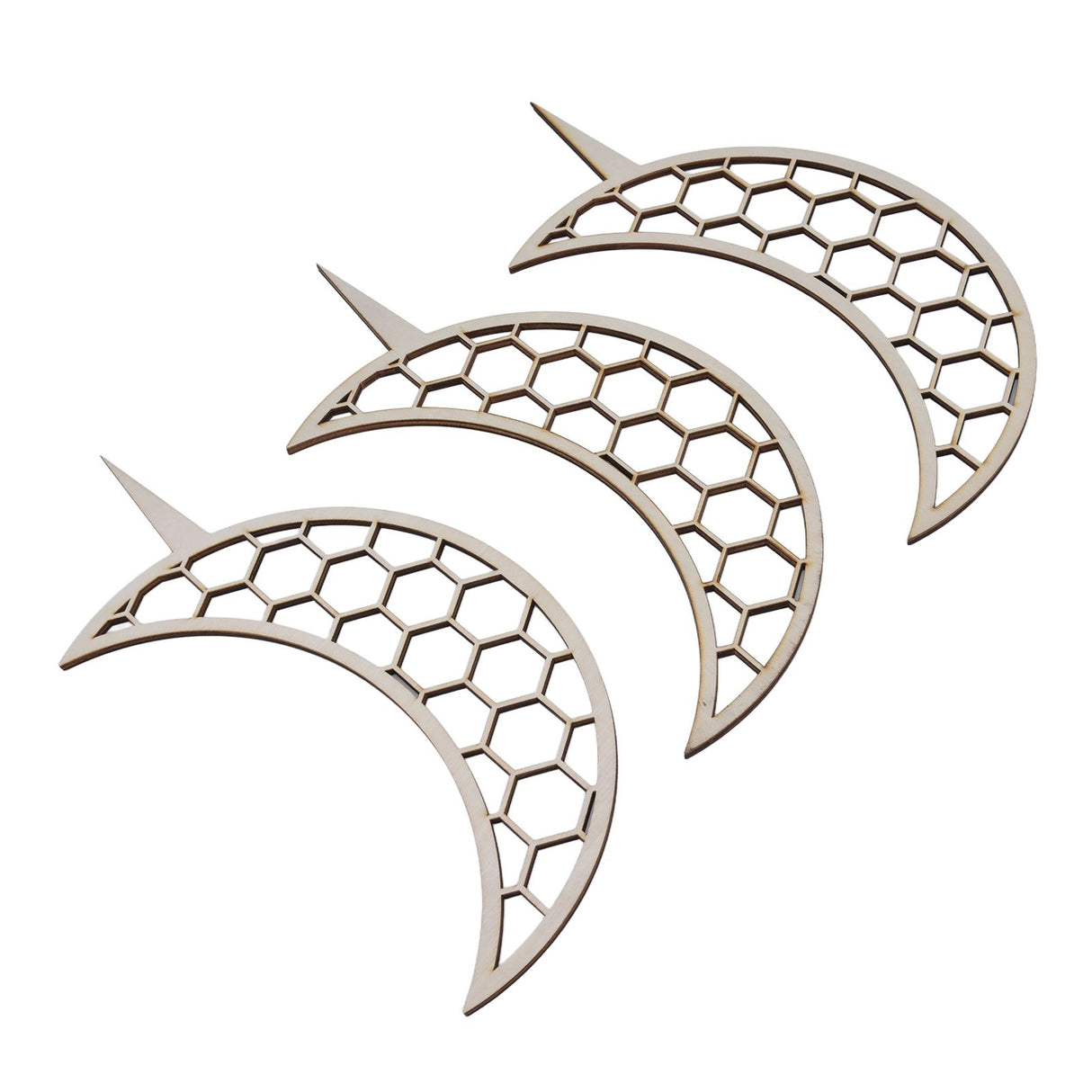 3 Pcs Vines Climbing Support Unique Design Composite Wood 30cm Flower Climbing Rack for Plant Modeling Moon Style