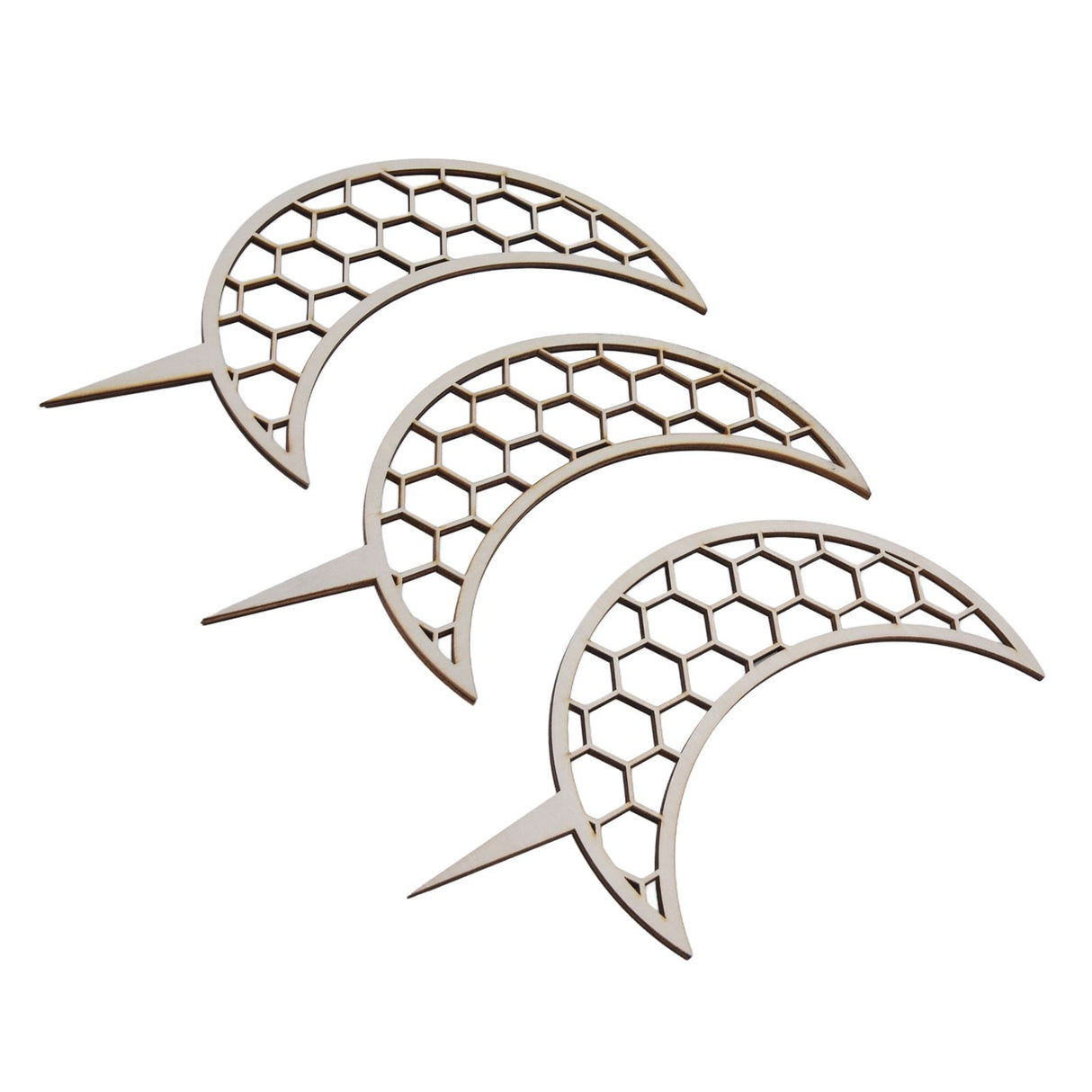 3 Pcs Vines Climbing Support Unique Design Composite Wood 30cm Flower Climbing Rack for Plant Modeling Moon Style