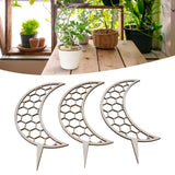 3 Pcs Vines Climbing Support Unique Design Composite Wood 30cm Flower Climbing Rack for Plant Modeling Moon Style