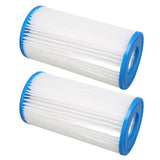 2Pcs Pool Filter Cartridge Filter Element Replacement for Hot Tubs Spas Children's Swimming Pools - Rear View