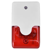 Mini Strobe Siren Wired Alarm Strobe Flashing Light Horn Flash Sound Siren for Home Security Alarm System DC12V