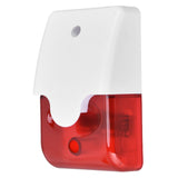 Mini Strobe Siren Wired Alarm Strobe Flashing Light Horn Flash Sound Siren for Home Security Alarm System DC12V